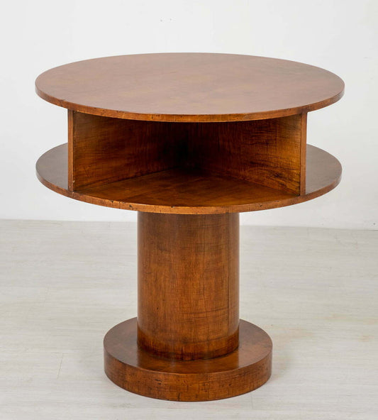 Art Deco Sycamore Cylindrical Occasional Table