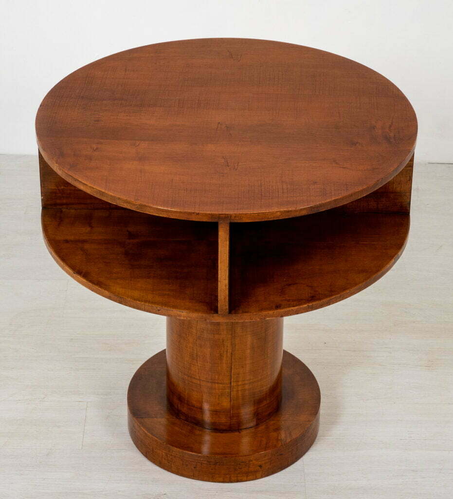 Art Deco Sycamore Cylindrical Occasional Table