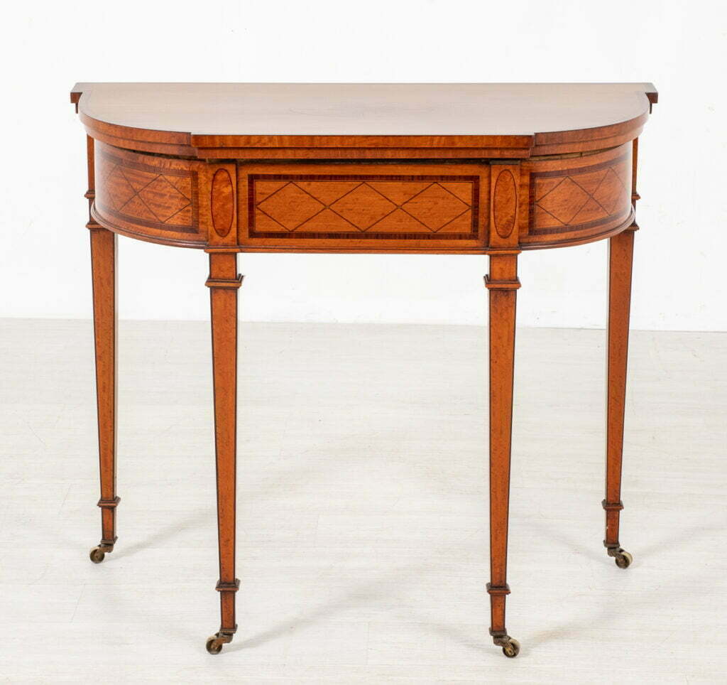 Satinwood Card table in the Hepplewhite Style