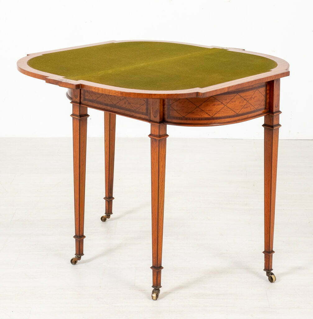 Satinwood Card table in the Hepplewhite Style