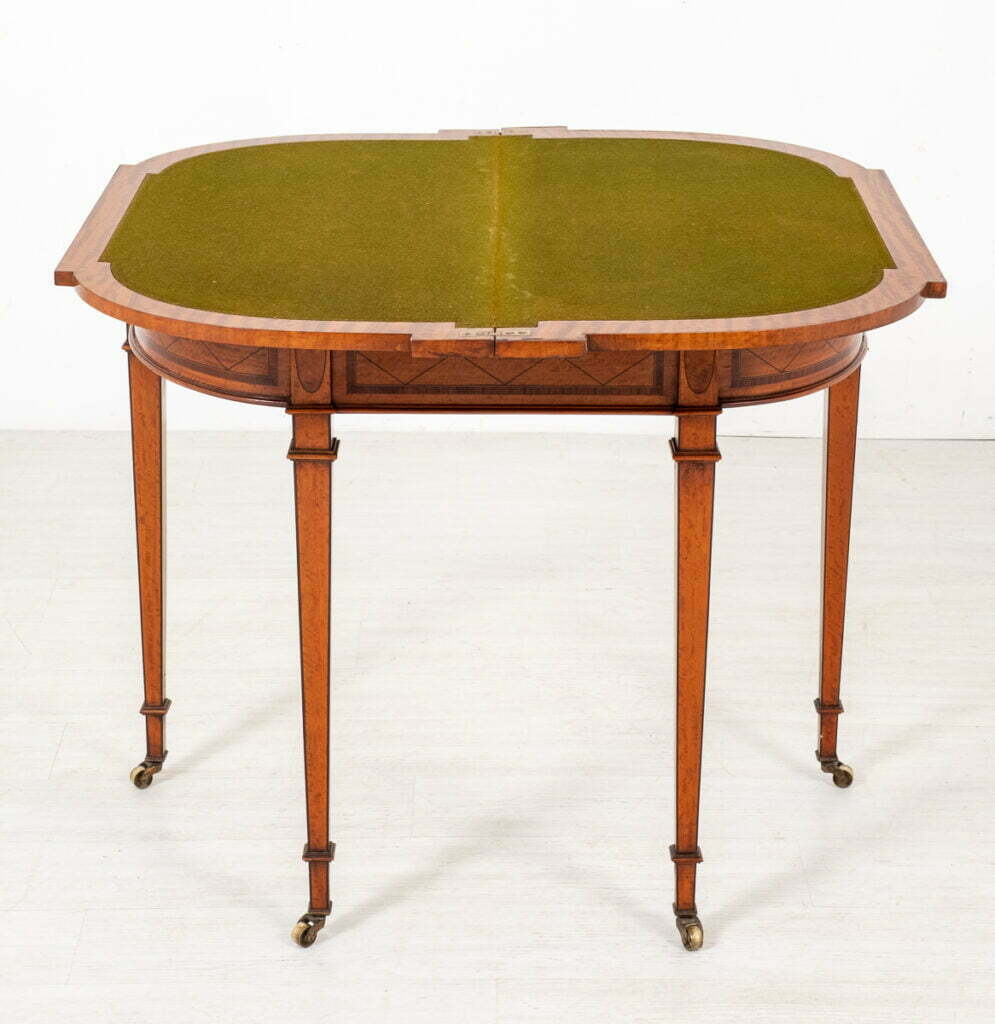 Satinwood Card table in the Hepplewhite Style