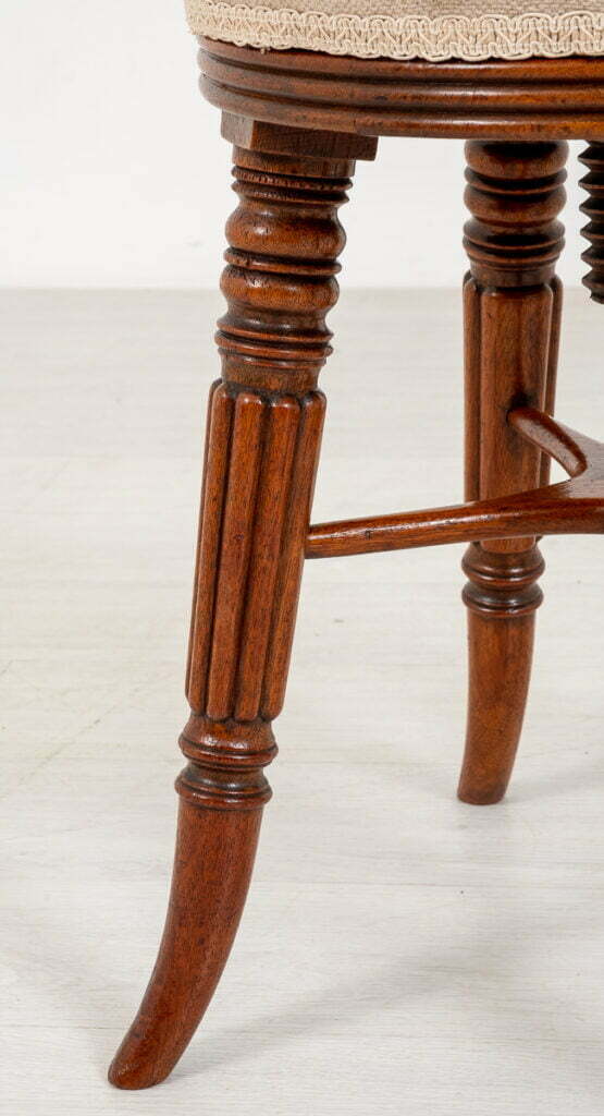 Regency Mahogany Piano Stool.