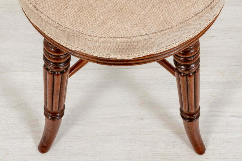 Regency Mahogany Piano Stool.