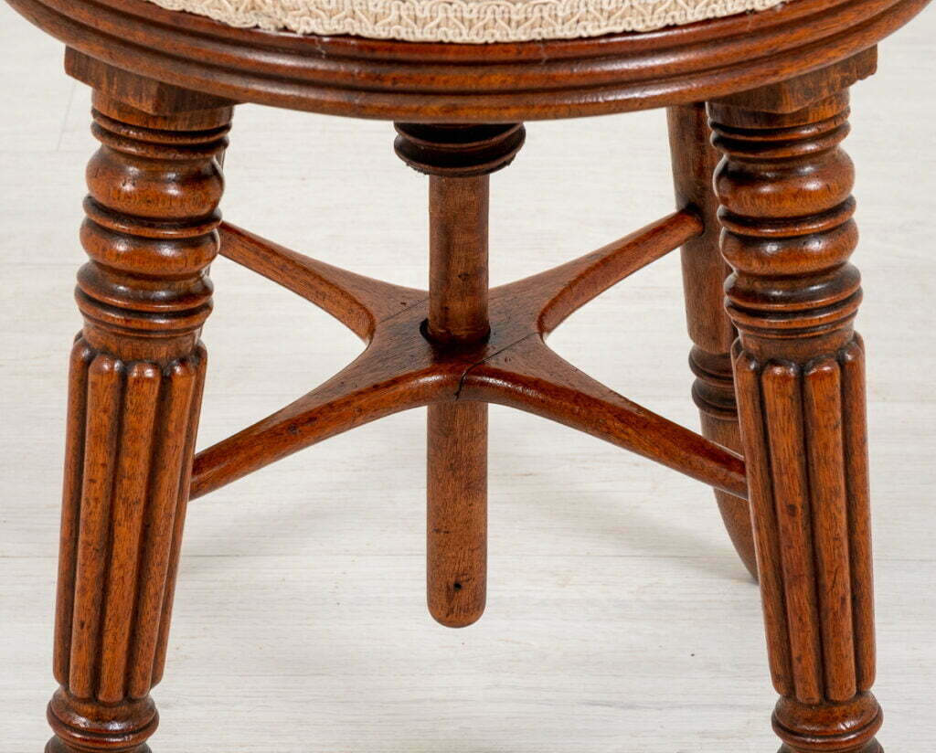 Regency Mahogany Piano Stool.