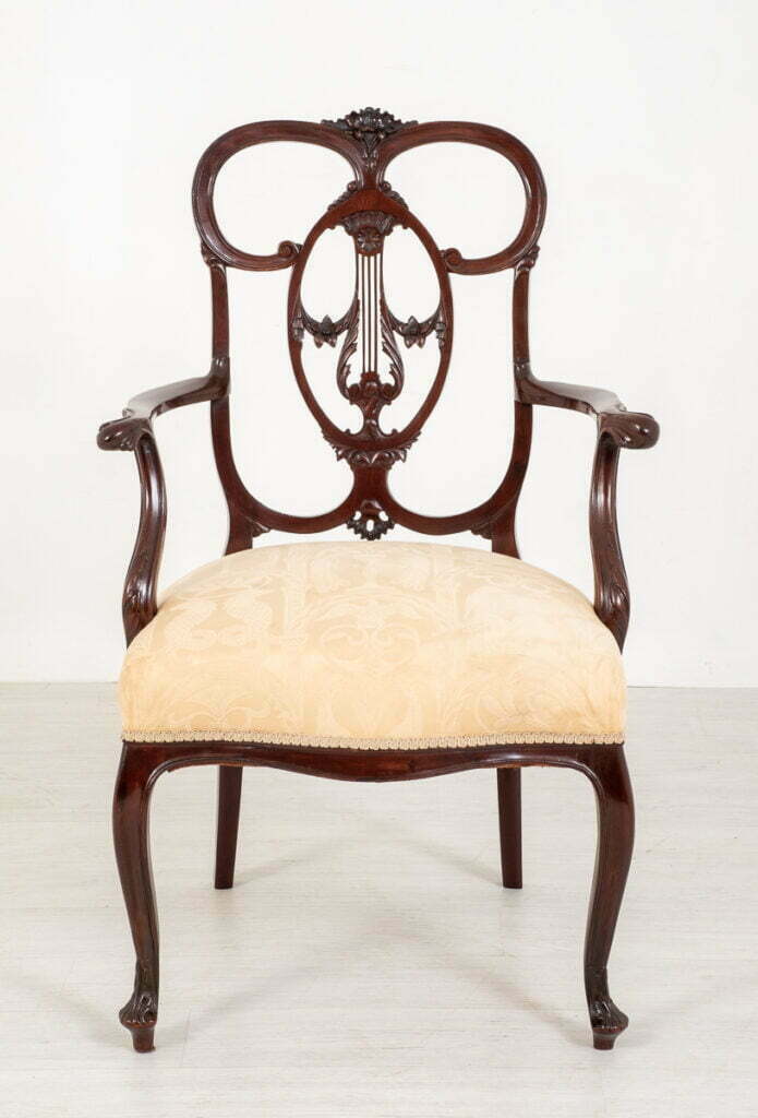 An Elegant Mahogany Chippendale Style Carver Chair