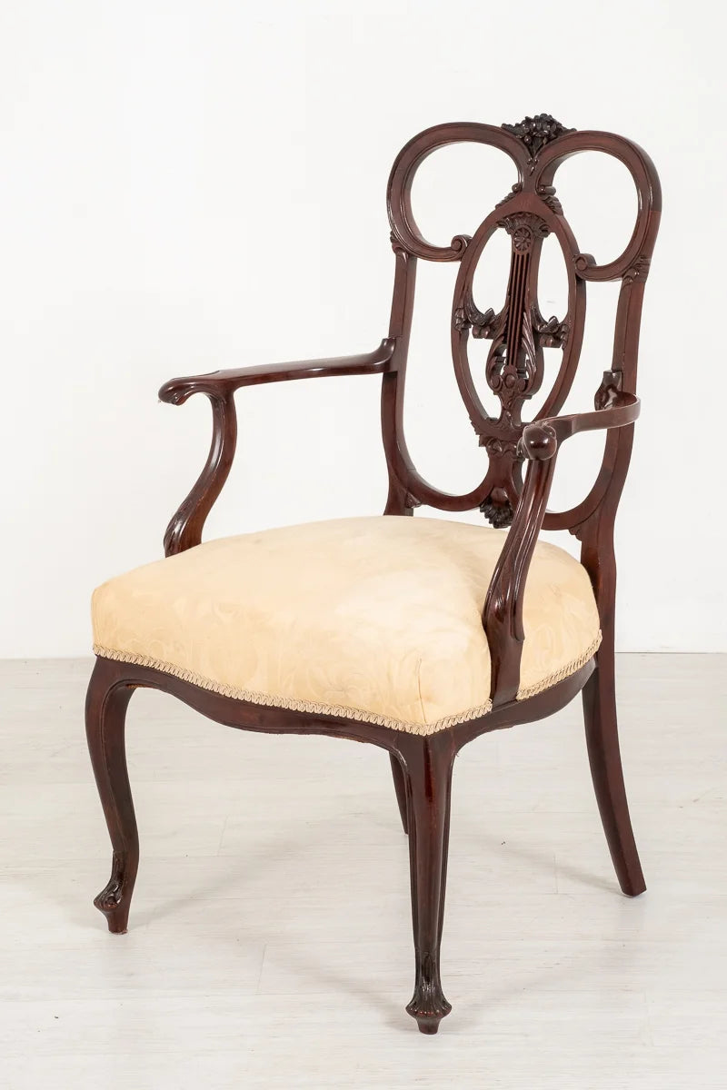 An Elegant Mahogany Chippendale Style Carver Chair