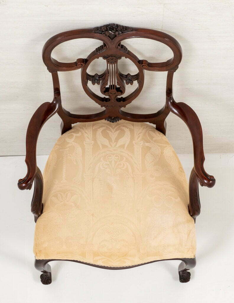An Elegant Mahogany Chippendale Style Carver Chair