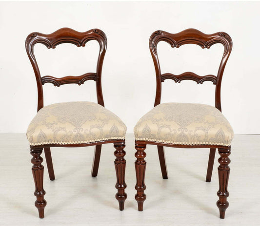 Pair of Mahogany William IV Side Chairs.