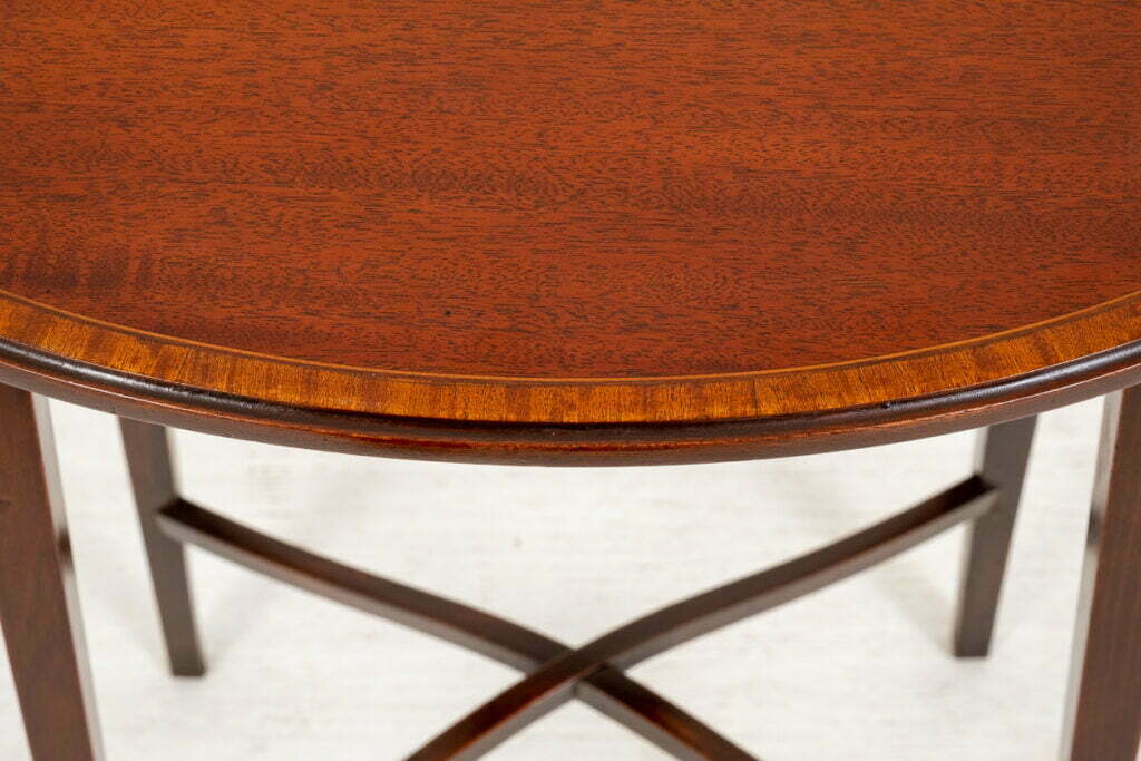 Pair of Mahogany Sheraton Revival Occasional Tables