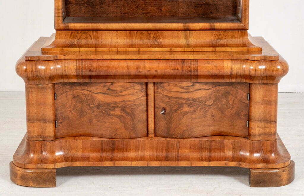 Stunning Walnut Art Deco Display Cabinet