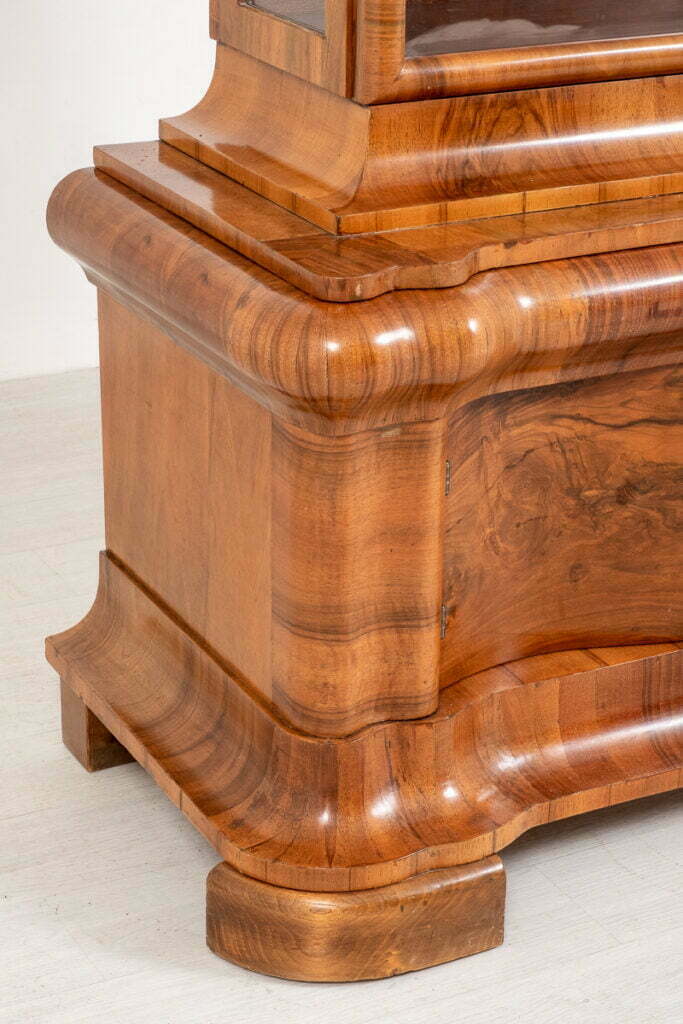 Stunning Walnut Art Deco Display Cabinet