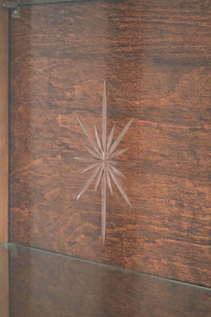 Stunning Walnut Art Deco Display Cabinet