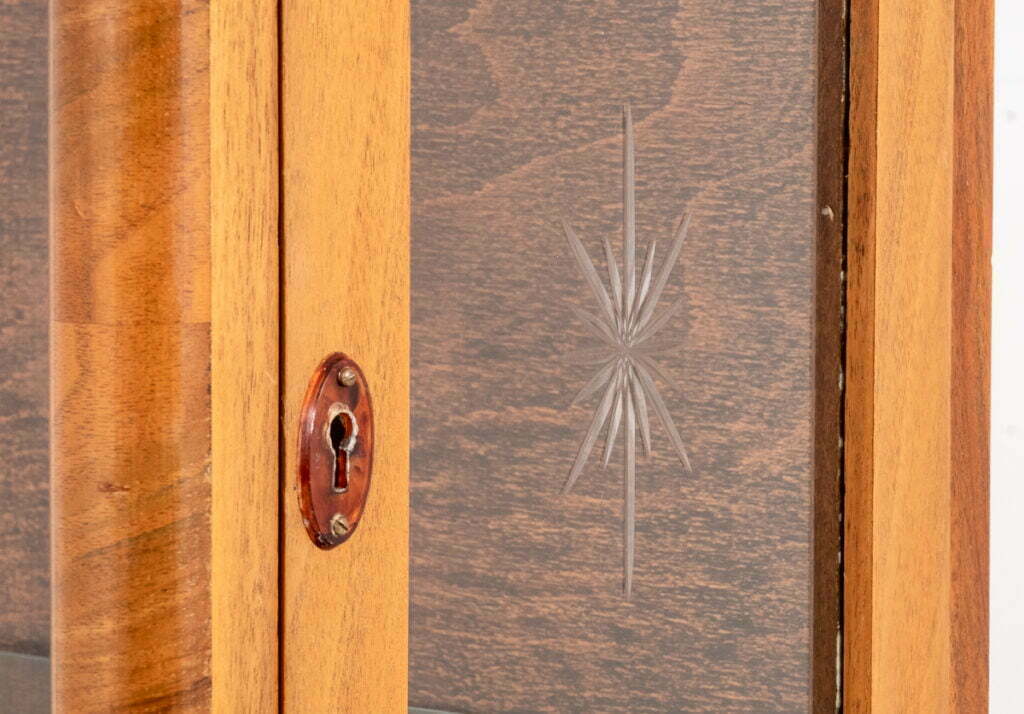 Stunning Walnut Art Deco Display Cabinet