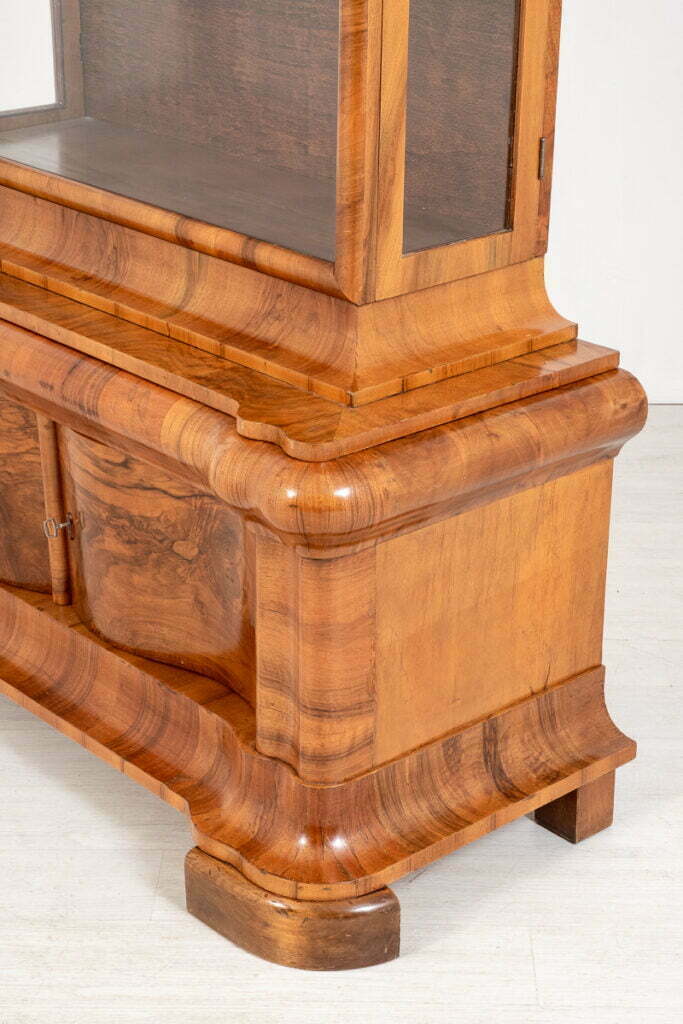 Stunning Walnut Art Deco Display Cabinet