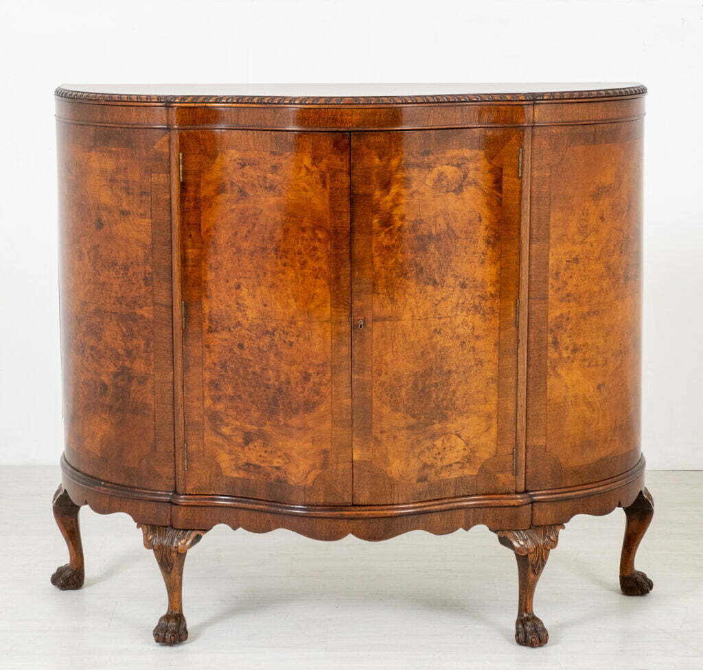 Superb Walnut Serpentine Cabinet