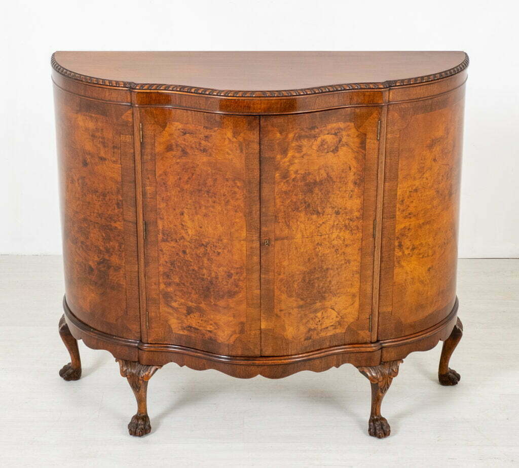 Superb Walnut Serpentine Cabinet