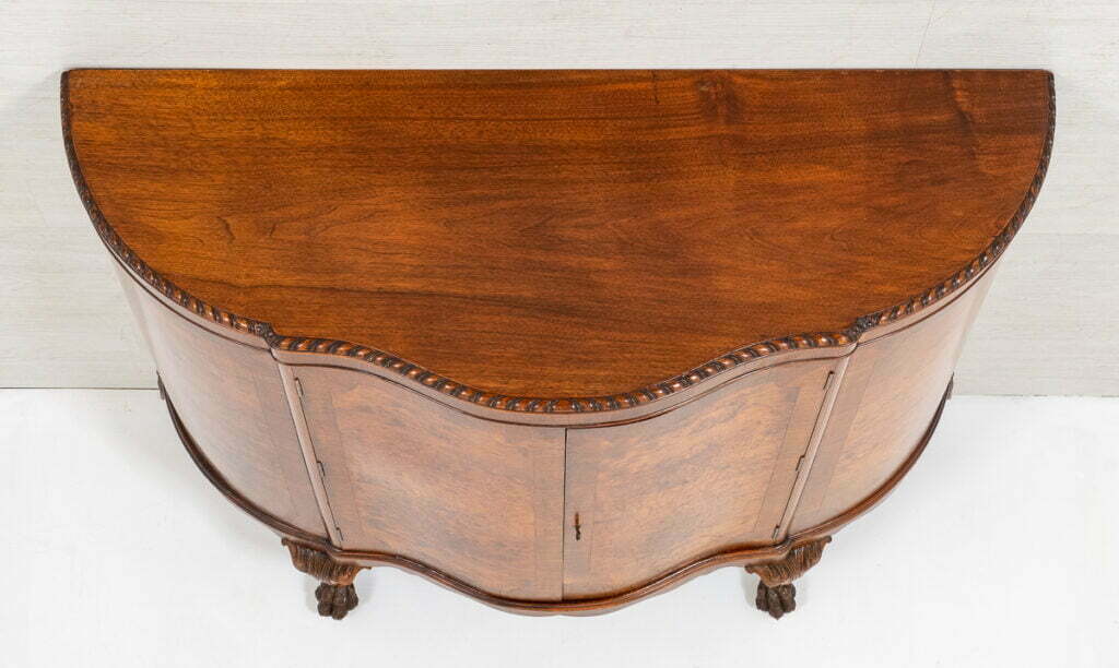 Superb Walnut Serpentine Cabinet