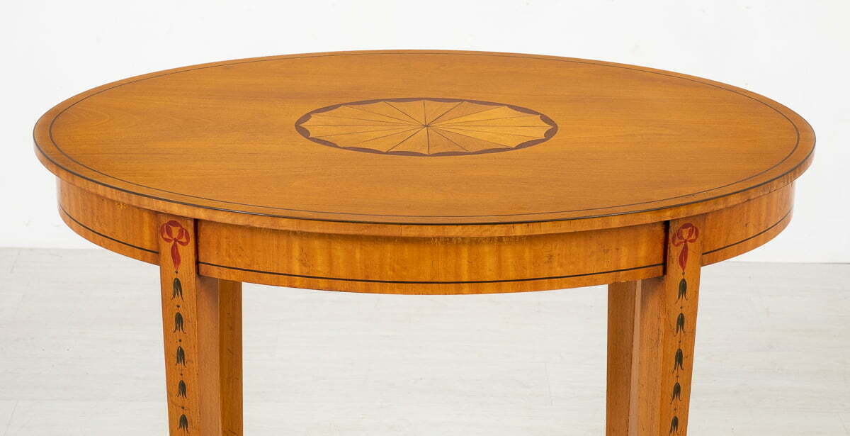 Hepplewhite Style Satinwood Occasional Table.