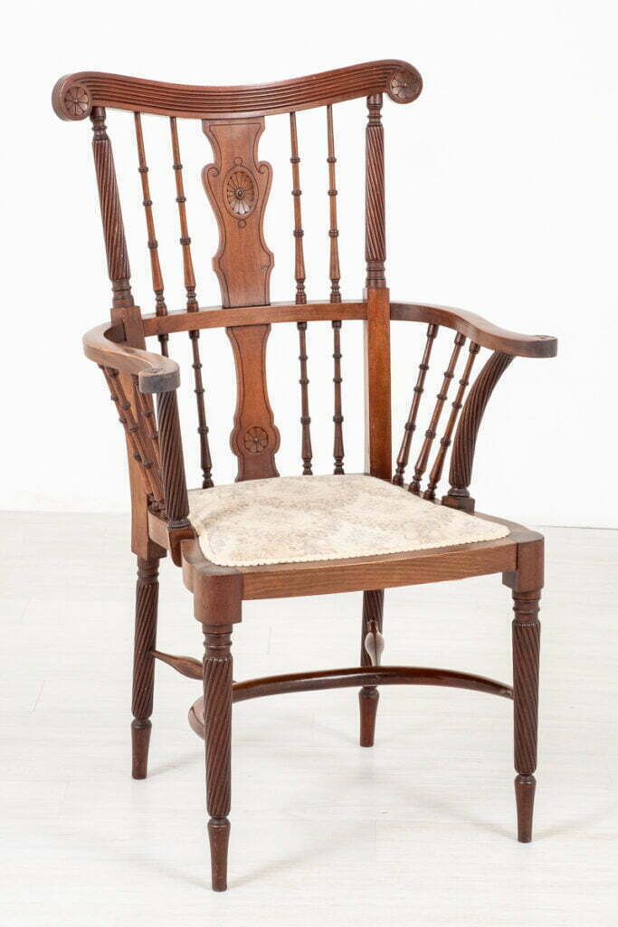 Unusual Mahogany Arm Chair