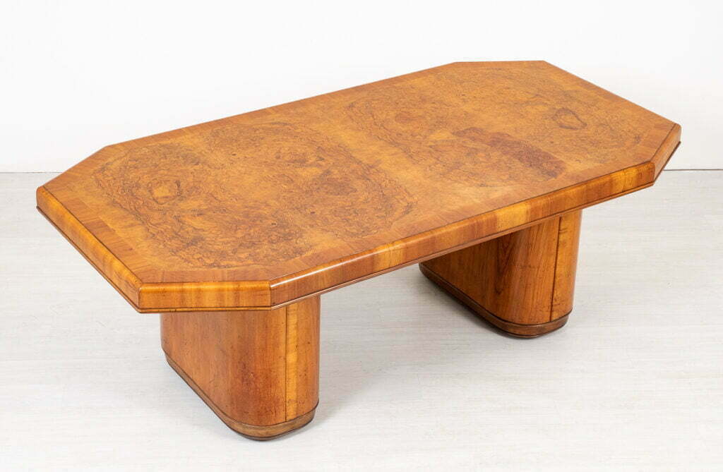Stunning Art Deco Walnut Dining Table