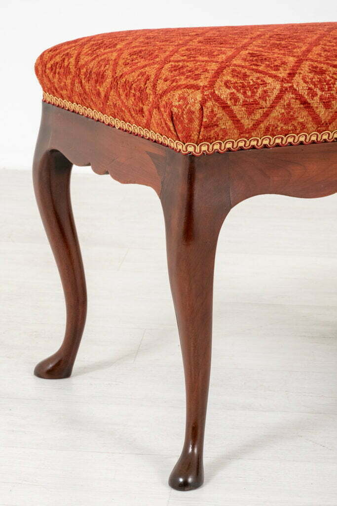 Pair of Mahogany Queen Anne Style Stools