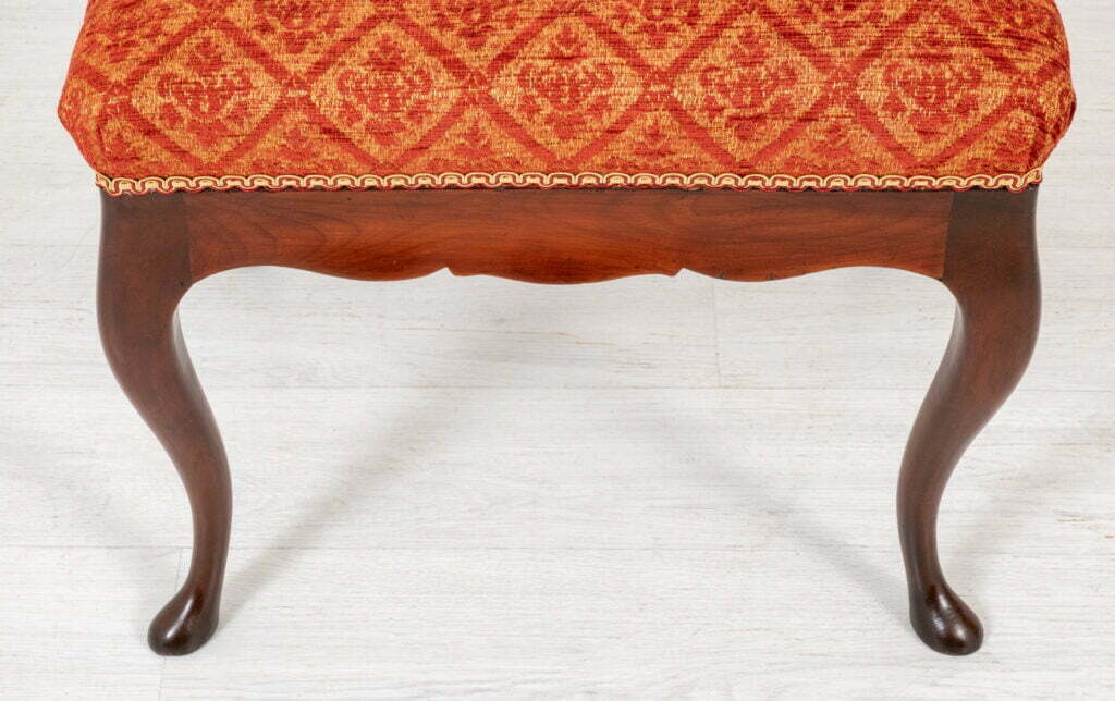 Pair of Mahogany Queen Anne Style Stools