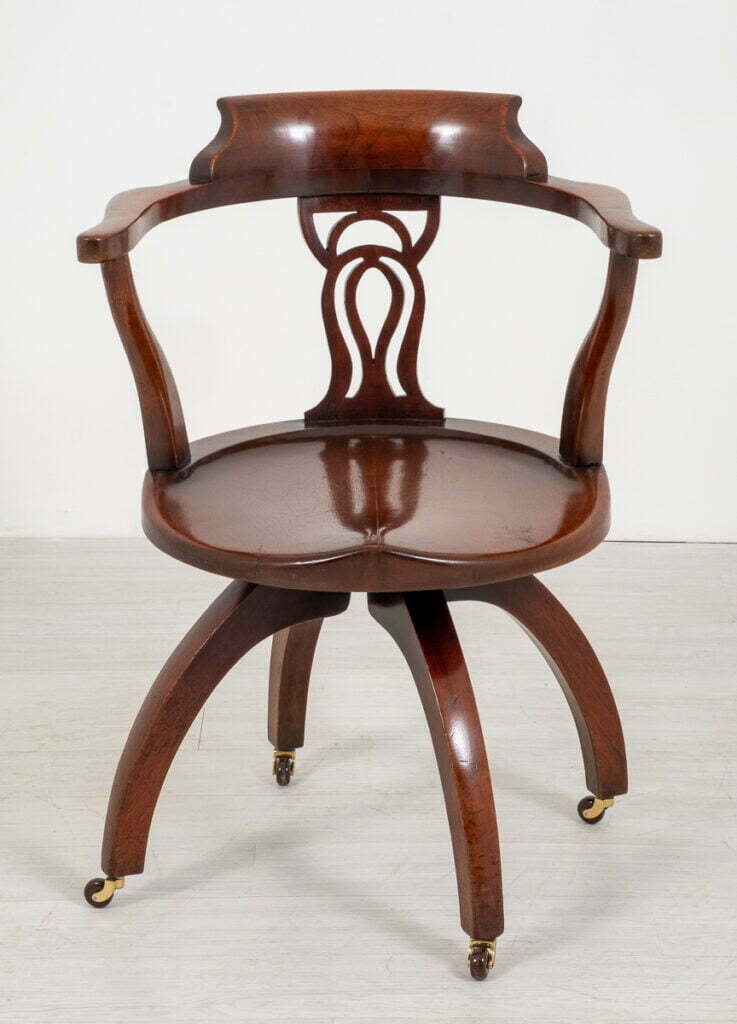 Victorian Mahogany Swivel Office Chair