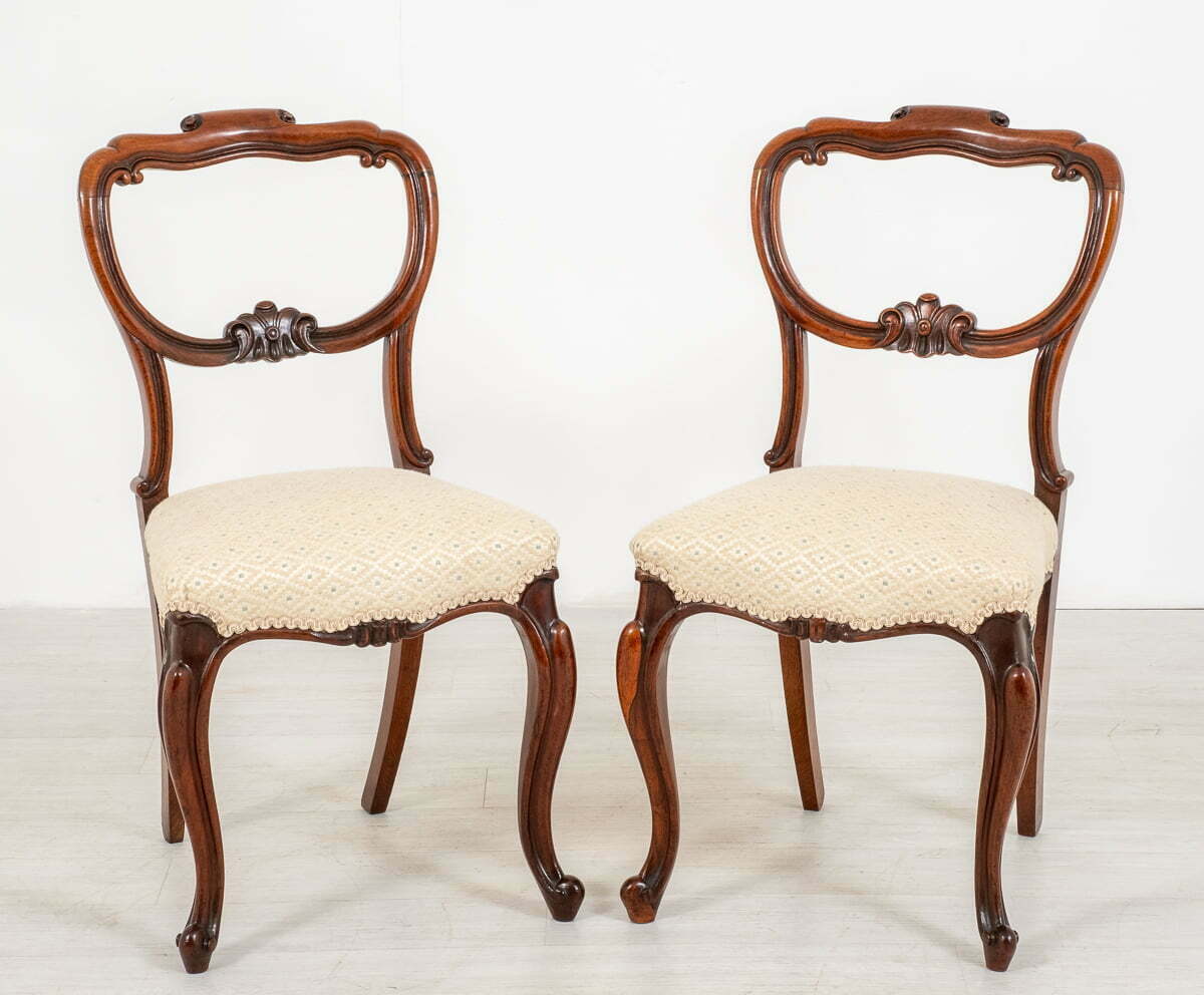 Pretty Pair of Rosewood Side Chairs