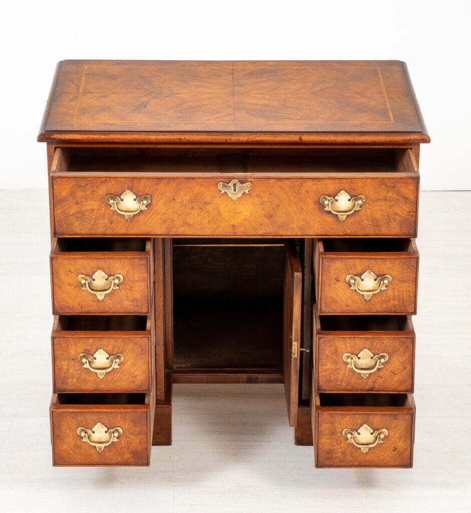 Georgian Style Walnut Kneehole Desk