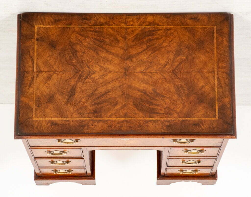Georgian Style Walnut Kneehole Desk