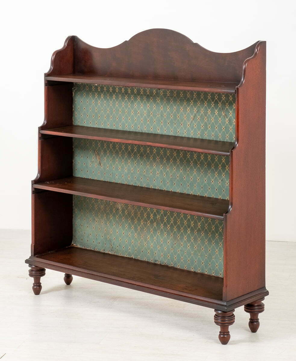 Mahogany Waterfall Open Bookcase