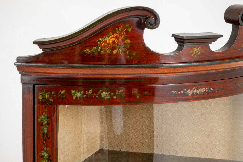 Pretty Victorian Satinwood Bow Corner Cabinet