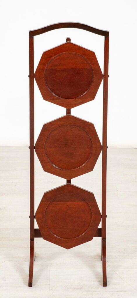 Mahogany Folding Cake Stand