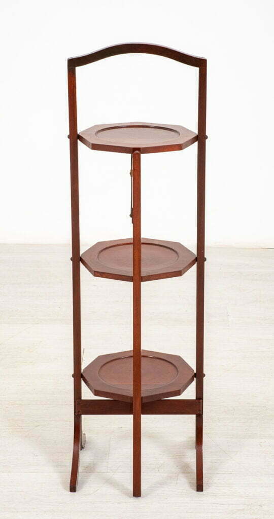Mahogany Folding Cake Stand