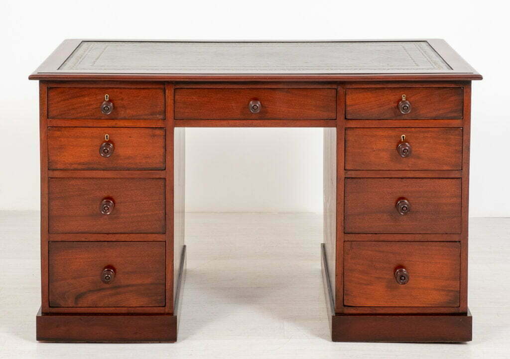 Victorian Mahogany Pedestal Desk