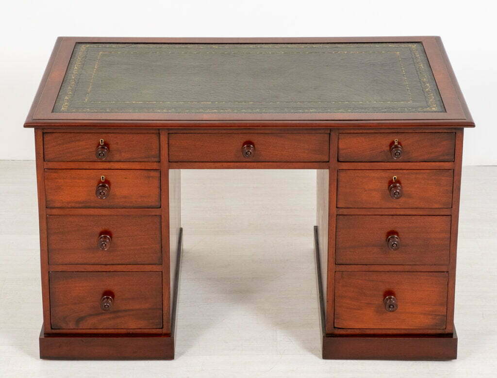 Victorian Mahogany Pedestal Desk