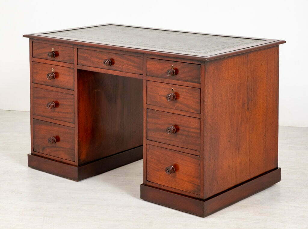 Victorian Mahogany Pedestal Desk
