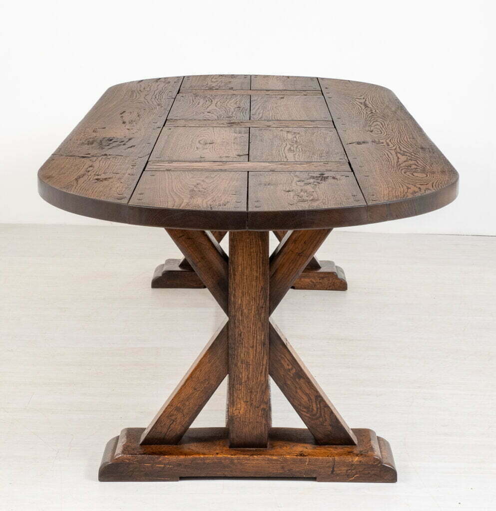Solid Oak Refectory Table of the Medieval Style