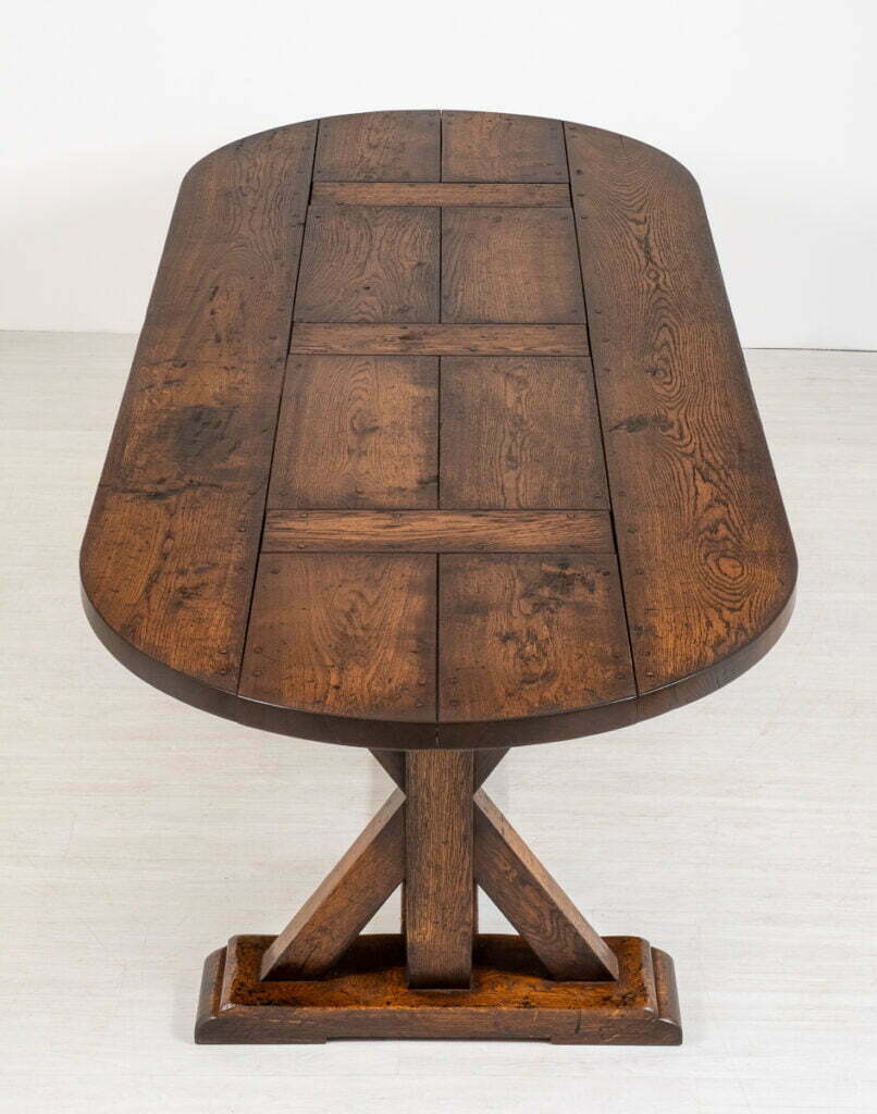 Solid Oak Refectory Table of the Medieval Style