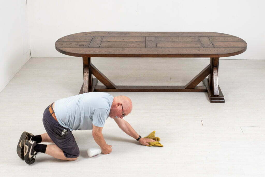 Solid Oak Refectory Table of the Medieval Style