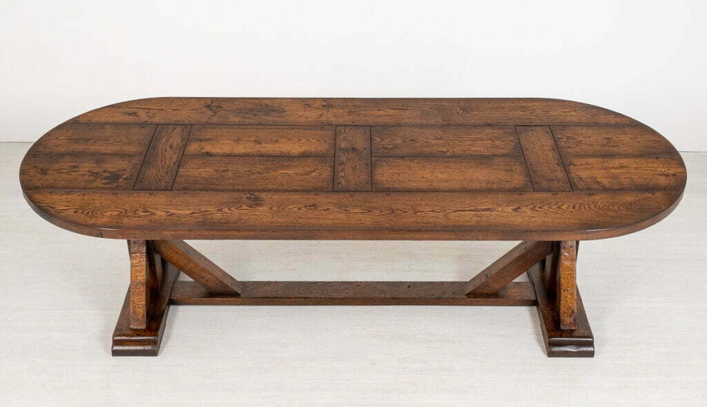 Solid Oak Refectory Table of the Medieval Style