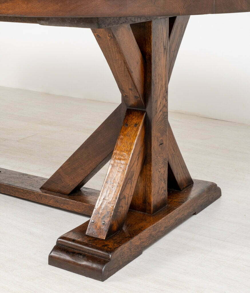Solid Oak Refectory Table of the Medieval Style