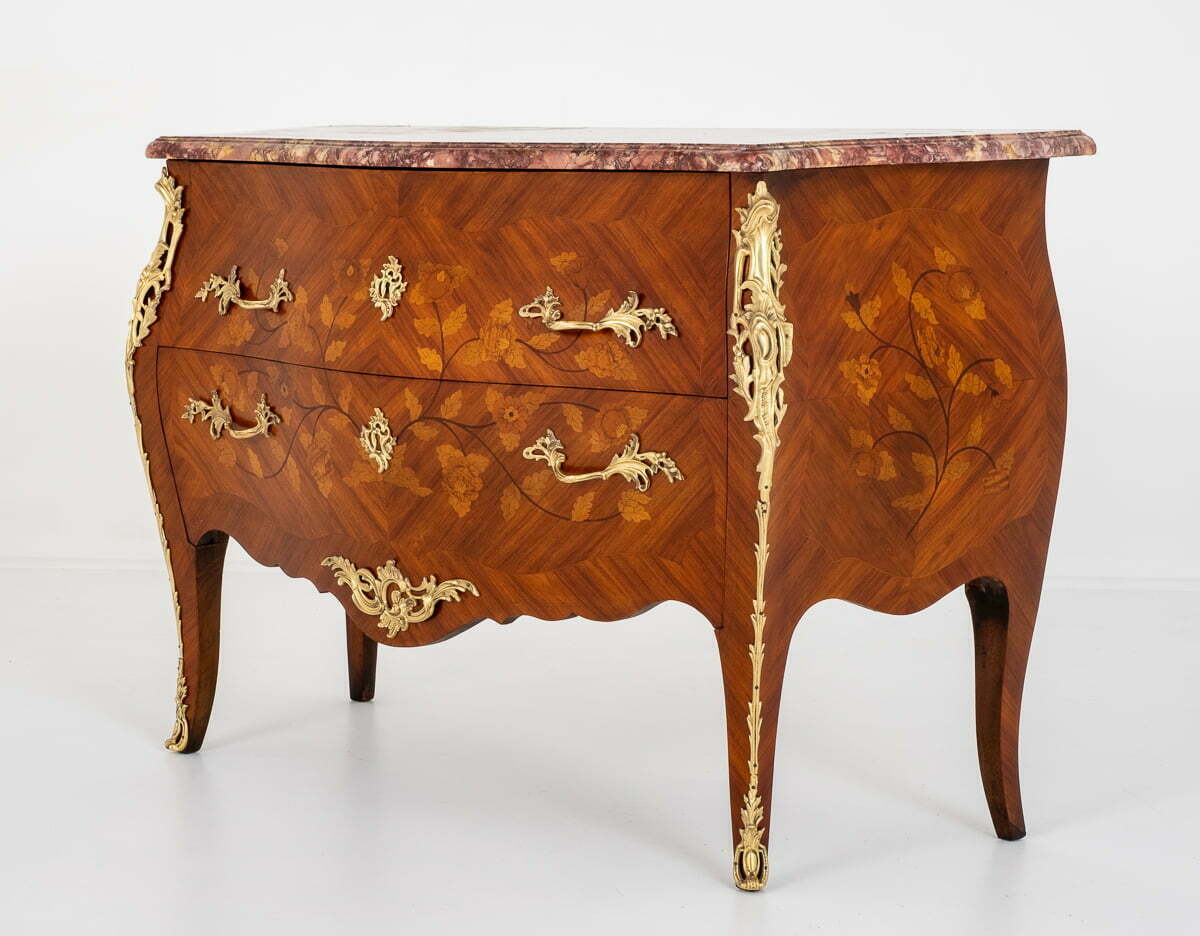 Excellent Quality Kingwood and Marquetry French Commode