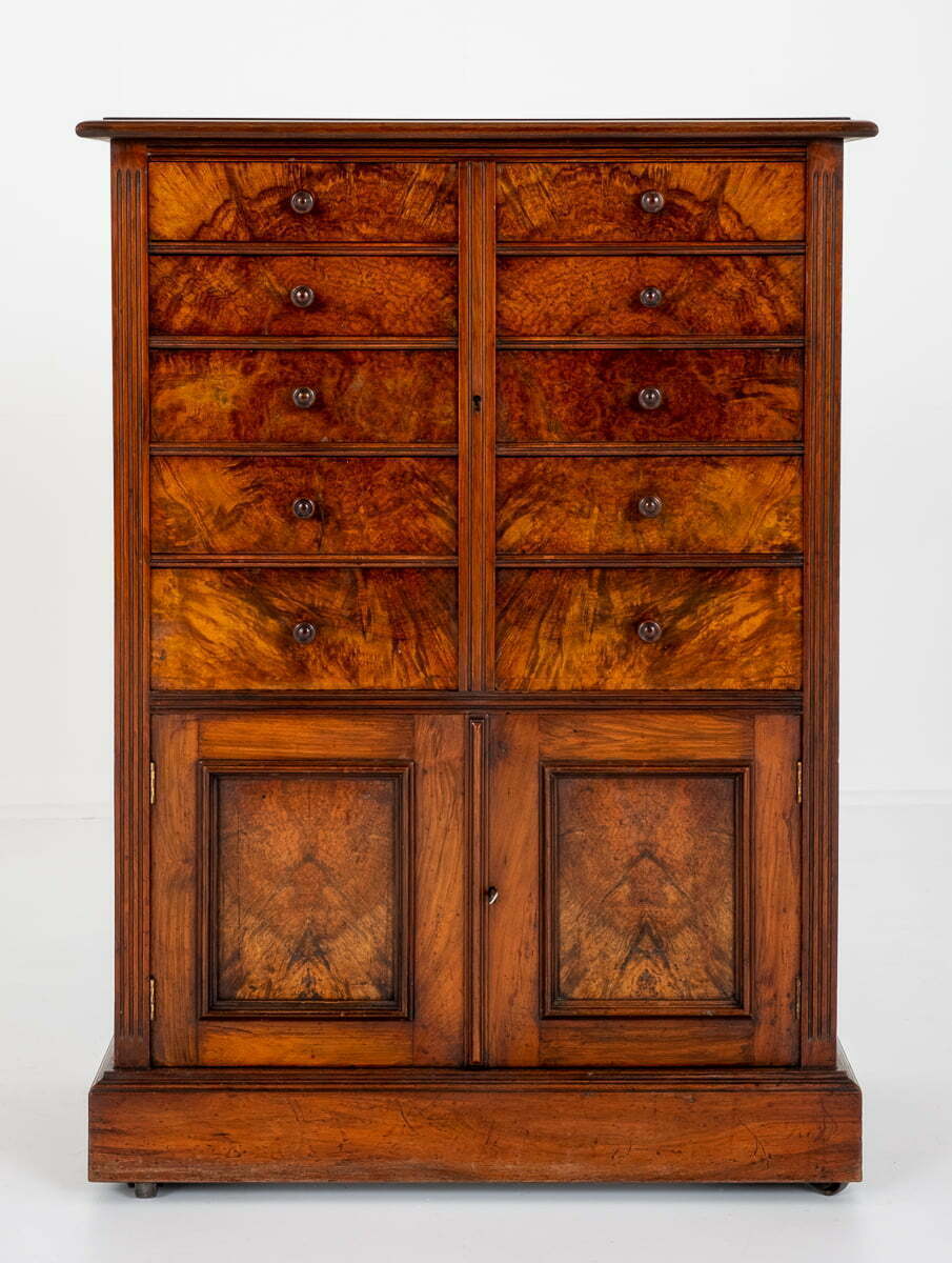 Victorian Burr Walnut Cabinet.