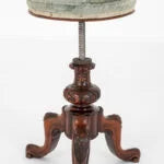Victorian Walnut Carved Piano Stool