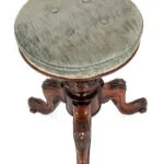 Victorian Walnut Carved Piano Stool
