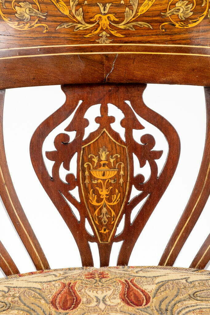 Very Pretty Mahogany Inlaid Tub Chair