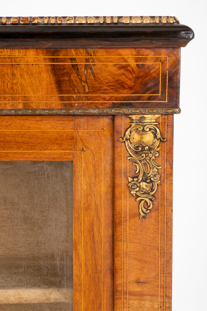Pretty Victorian Walnut Pier Cabinet