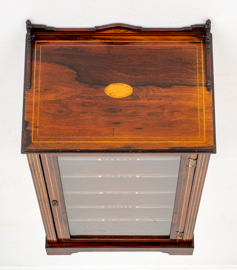 Victorian Rosewood Music Cabinet.