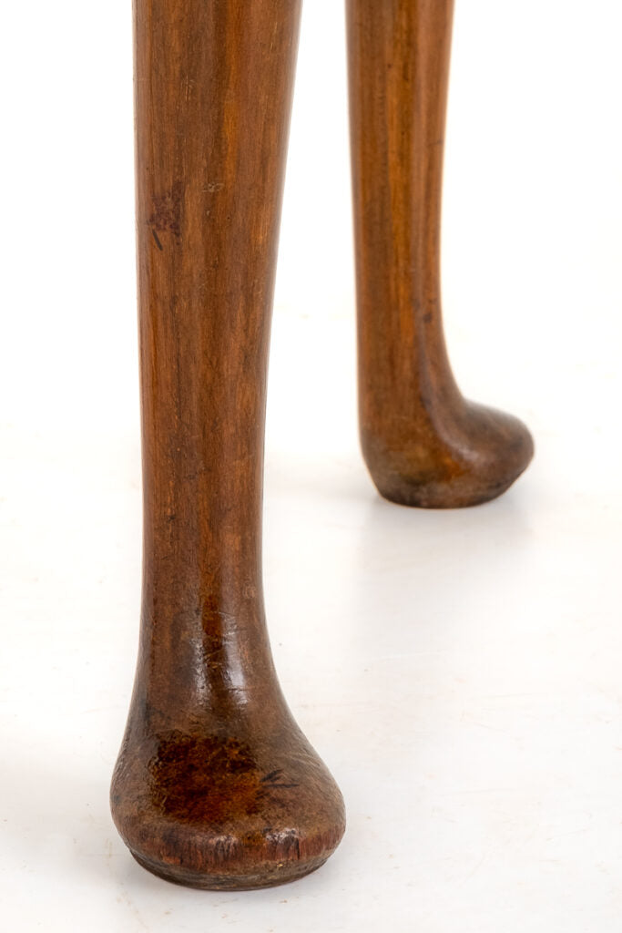Queen Anne Style Walnut Stool Shaped Legs